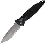 Microtech Auto Socom Elite Buttonlock Knife Automatic Opening 4 Inch Serrated Blade Apocalyptic Finish For EDC Fans by Microtech