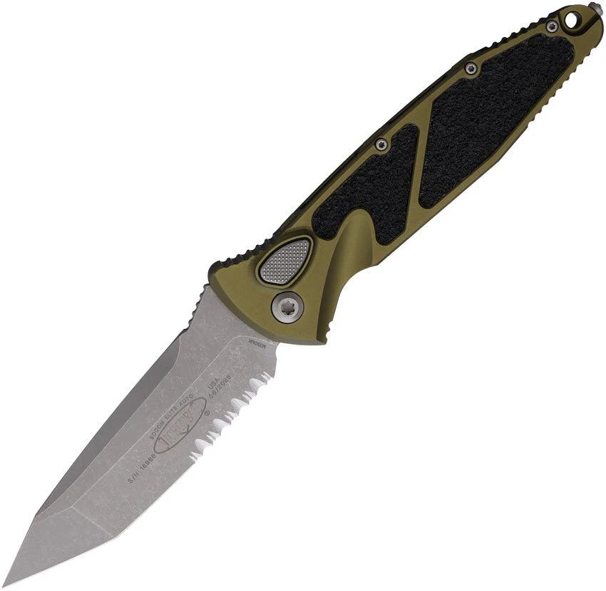 Microtech Auto Socom Elite Buttonlock Knife For Tactical Enthusiasts Automatic Opening Apocalyptic M390MK Tanto