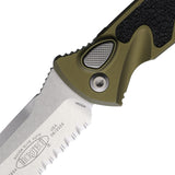 Microtech Auto Socom Elite Buttonlock Knife 161A11OD Automatic Opening OD Green Aluminum Handle for EDC Enthusiasts by Microtech