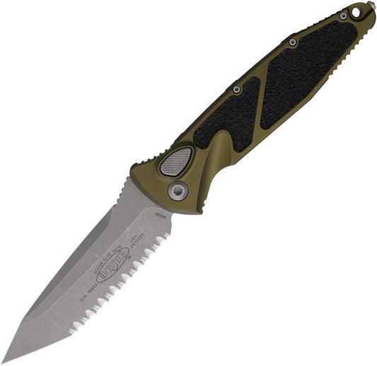 Microtech Auto Socom Elite Buttonlock Knife Automatic Opening 4 Inch Bohler M390MK Serrated Blade For Tactical Pros by Microtech