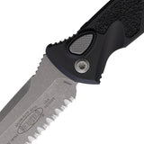 Microtech Socom Elite Auto Buttonlock Knife 4 Inch M390 Tanto Blade Black Aluminum Handle Tactical EDC by Microtech