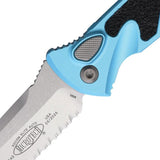 Microtech Socom Elite Auto Buttonlock Knife 161A-12TQ Turquoise Aluminum Handle For EDC Enthusiasts With Glass Breaker by Microtech