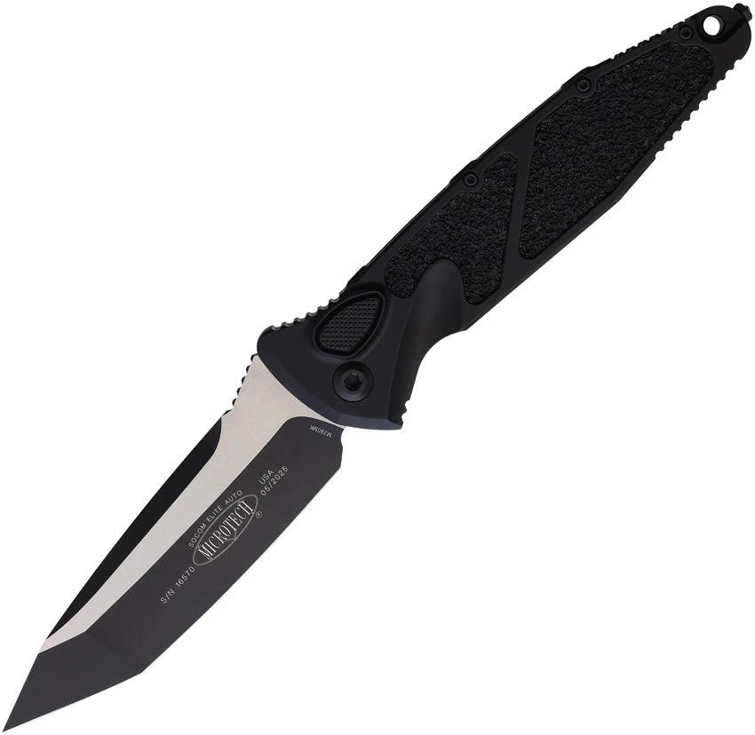 Microtech Socom Elite Buttonlock Automatic Knife With M390 Blade And Two Tone Handle For Tactical Enthusiasts