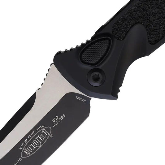 Microtech Socom Elite Buttonlock Automatic Knife With M390 Blade And Two Tone Handle For Tactical Enthusiasts by Microtech