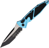 Microtech Socom Elite Auto Knife Buttonlock 161A2TQ With Turquoise Aluminum Handle M390 Tanto Blade For Tactical Fans by Microtech