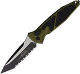 Microtech Auto Socom Elite Buttonlock Automatic Knife 4 Inch Tanto, OD Green Aluminum Handle For EDC Enthusiasts