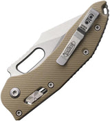 Microtech Stitch SE Ram Lok Tan Knife 5 Inch Closed With Tan Fluted G10 Handle M390MK Blade For Tactical Enthusiasts by Microtech