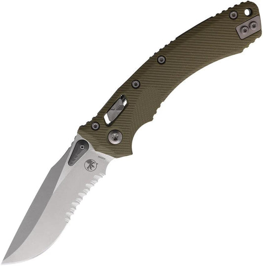 Microtech Amphibian SE Ram-Lok 137RL-11FLGTOD Precision Bohler M390MK Blade OD Green G10 Handle EDC