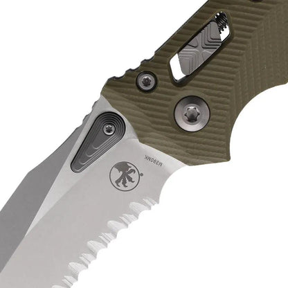 Microtech Amphibian SE Ram-Lok 137RL-11FLGTOD Precision Bohler M390MK Blade OD Green G10 Handle EDC by Microtech