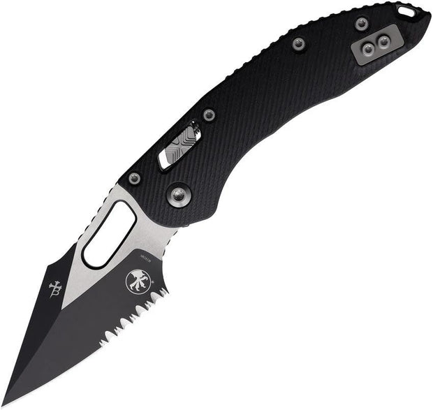 Microtech Stitch S E Ram Lok Black 169RL-2FLGTBK Tactical EDC Knife For Collectors by Microtech