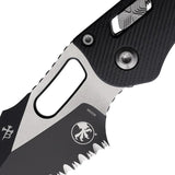 Microtech Stitch S E Ram Lok Black 169RL-2FLGTBK Tactical EDC Knife For Collectors by Microtech