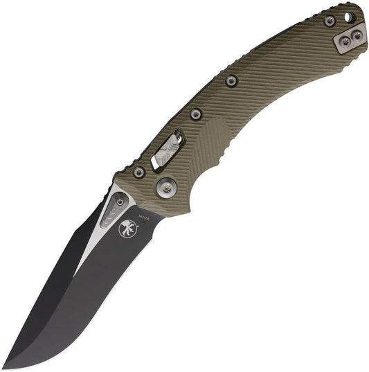Microtech Amphibian SE Ram Lok Premium OD Green G10 Knife with Ball Bearing Thumb Stud for EDC Enthusiasts