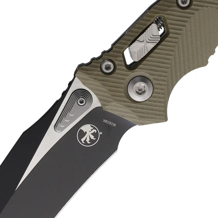 Microtech Amphibian SE Ram Lok Premium OD Green G10 Knife with Ball Bearing Thumb Stud for EDC Enthusiasts by Microtech