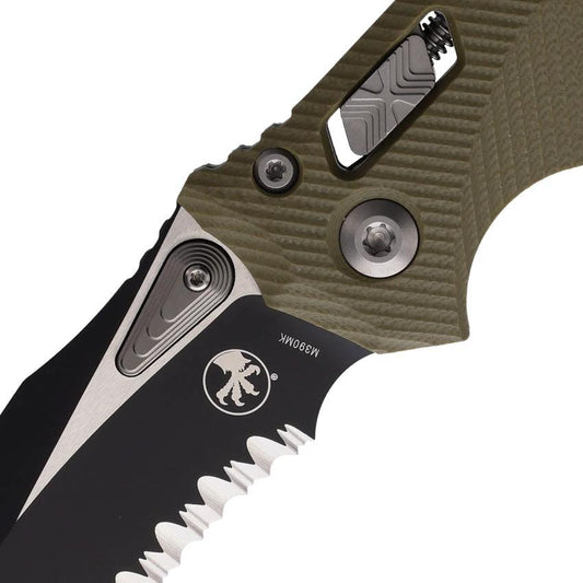 Microtech Amphibian EDC Knife Ram-Lok OD With Bohler M390 Blade, G10 Handle, Partially Serrated, Premium Tactical by Microtech