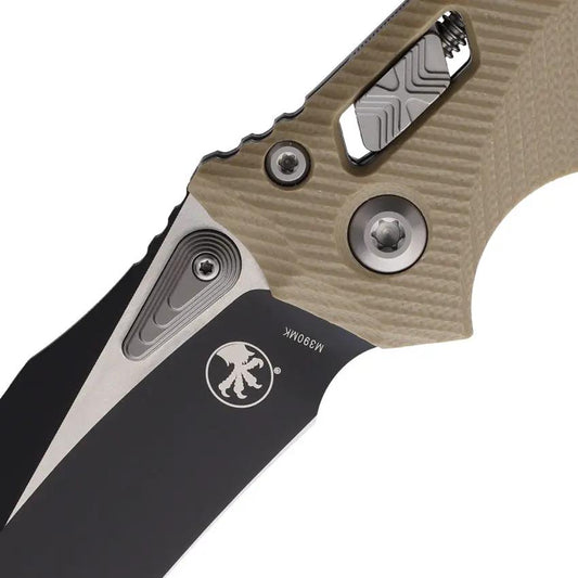 Microtech Amphibian SE Ram Lok Tan Knife Four Inch M390 Blade G10 Handle EDC Enthusiasts Premium by Microtech
