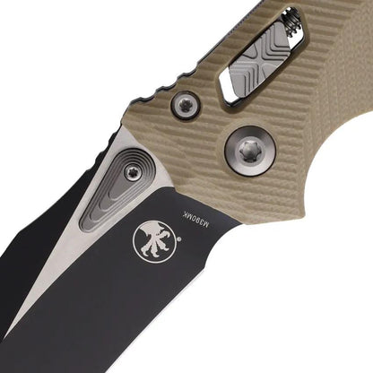 Microtech Amphibian SE Ram Lok Tan Knife Four Inch M390 Blade G10 Handle EDC Enthusiasts Premium by Microtech