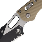 Microtech Stitch SE Ram Lok Tan Folding Knife With Two Tone M390 Blade Tan G10 Handle EDC Ready by Microtech