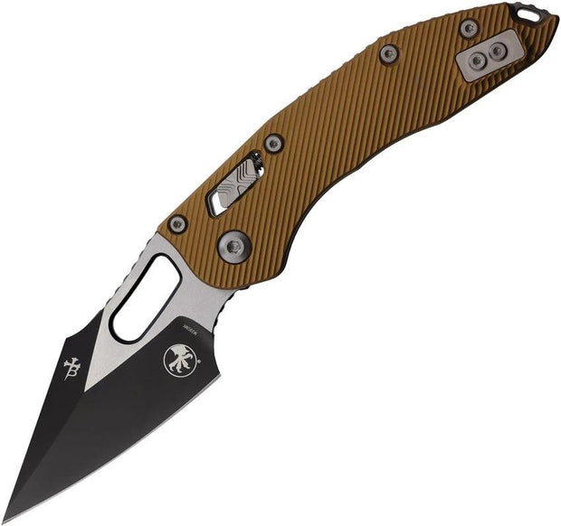 Microtech Stitch SE Ram Lok TT Tan Folding Knife 5 Inch Closed 3.75 Inch M390 Blade For EDC by Microtech