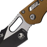 Microtech Stitch SE Ram Lok TT Tan Folding Knife 5 Inch Closed 3.75 Inch M390 Blade For EDC by Microtech