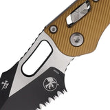Microtech Stitch S E Ram Lok PS 169RL-2FLTA Premium Tactical EDC Knife M390MK Blade Tan Aluminum Handle by Microtech