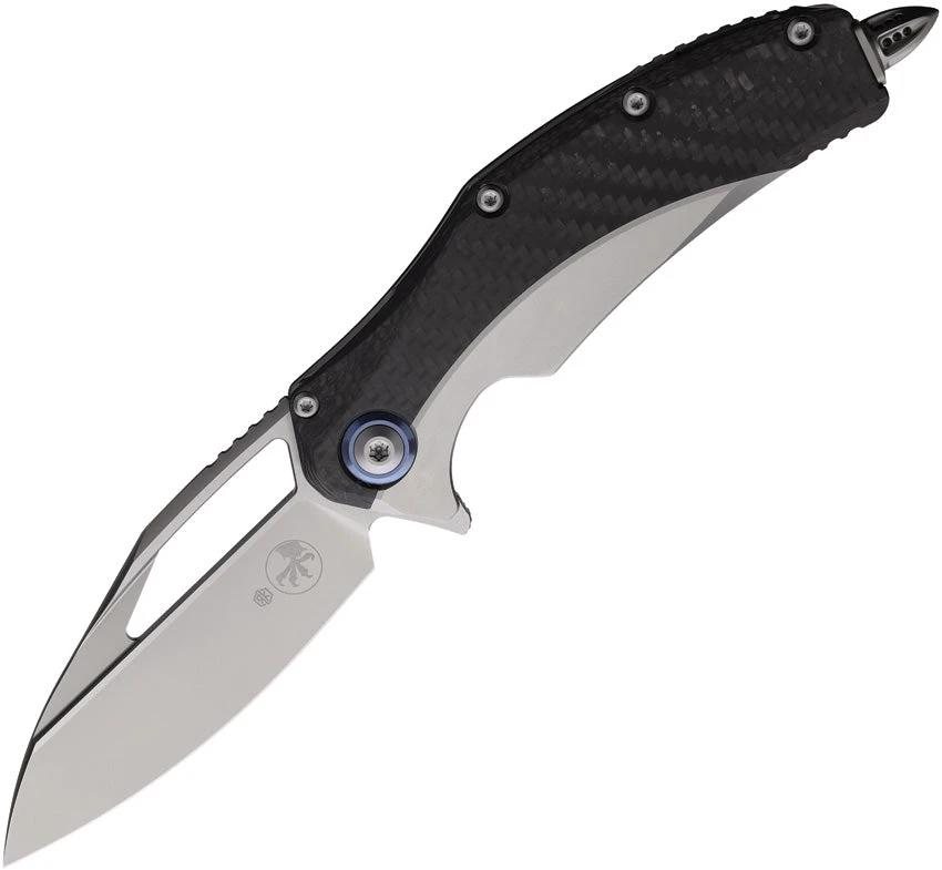 Microtech Matrix Framelock Titanium Knife With Carbon Fiber Onlay 4 Inch Bead Blast Blade For Elite EDC Enthusiasts by Microtech