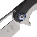 Microtech Matrix Framelock Titanium Knife With Carbon Fiber Onlay 4 Inch Bead Blast Blade For Elite EDC Enthusiasts by Microtech