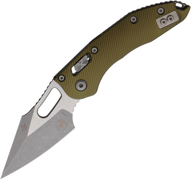 Microtech Stitch SE Ram Lok OD Green Aluminum Handle Apocalyptic M390MK Knife 5 Inch Closed For EDC Enthusiasts by Microtech