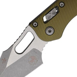 Microtech Stitch SE Ram Lok OD Green Aluminum Handle Apocalyptic M390MK Knife 5 Inch Closed For EDC Enthusiasts by Microtech