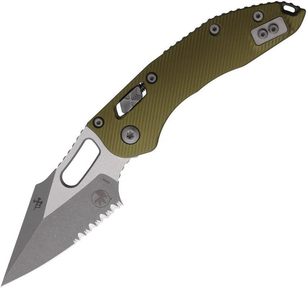 Microtech Stitch S E Ram Lok AP OD Automatic Knife With 3.75 Inch Blade G10 OD Green For Tactical EDC by Microtech