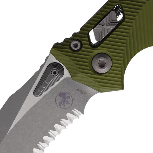 Microtech Amphibian SE Ram-Lok Tactical Knife With Apocalyptic Finish M390 Serrated For EDC Enthusiasts by Microtech