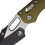 Microtech Stitch S E Ram Lok OD Aluminum EDC Knife With Bohler M390MK Blade 5in Closed OD Green by Microtech