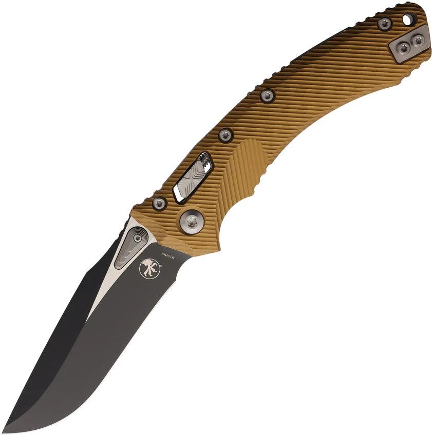 Microtech Amphibian Ram Lok Tan Folding Knife With M390 Blade For Tactical EDC Enthusiasts
