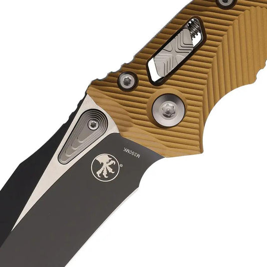Microtech Amphibian Ram Lok Tan Folding Knife With M390 Blade For Tactical EDC Enthusiasts by Microtech