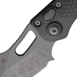 Microtech Auto Stitch Tactical Knife Automatic Opening Gray Aluminum Handle Wharncliffe Blade by Microtech