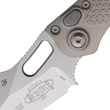 Microtech Auto Stitch S E Button Lock Knife Automatic Opening 5 Inch Closed M390 Blade Pocket Clip EDC Enthusiasts by Microtech