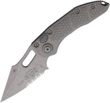 Microtech Auto Stitch S E Button Lock Knife Automatic Opening 3.75in Wharncliffe Blade For Tactical And EDC Enthusiasts by Microtech