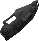 Microtech Auto Stitch S E Button Lock Knife Auto Opening 5In Closed Black Apocalyptic Finish EDC Tactical Enthusiasts by Microtech