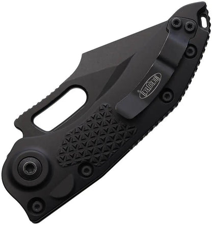 Microtech Auto Stitch S E Button Lock Knife Auto Opening 5In Closed Black Apocalyptic Finish EDC Tactical Enthusiasts by Microtech