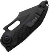 Microtech Auto Stitch SE Button Lock Knife With Automatic Opening 5in Closed 3.75in Black Steel Blade EDC by Microtech
