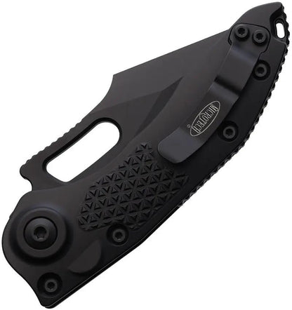 Microtech Auto Stitch SE Button Lock Knife With Automatic Opening 5in Closed 3.75in Black Steel Blade EDC by Microtech