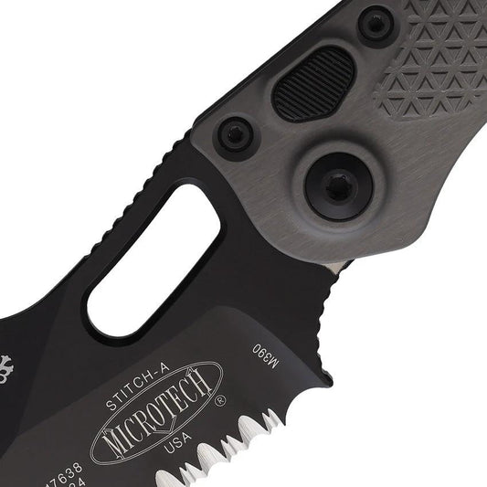 Microtech Auto Stitch SE Tactical FS 169-3NC Automatic Folding Knife with M390MK Blade 5in Closed EDC Ready by Microtech