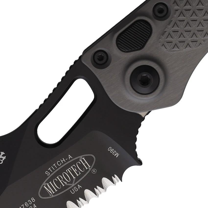 Microtech Auto Stitch SE Tactical FS 169-3NC Automatic Folding Knife with M390MK Blade 5in Closed EDC Ready by Microtech