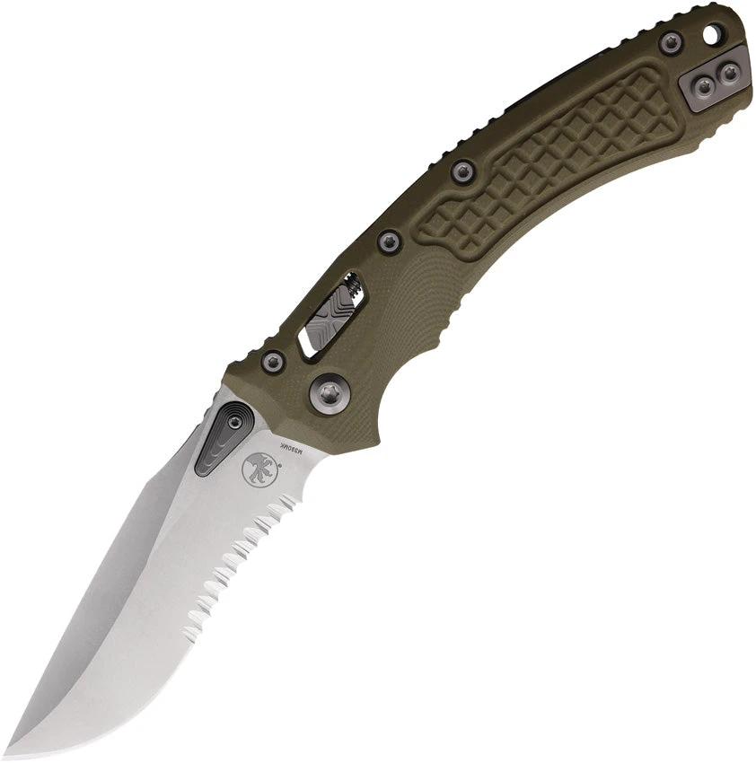 Microtech Amphibian S-E Ram-Lok OD Frag Knife for EDC Enthusiasts Premium Bohler M390MK Steel Green G10 by Microtech