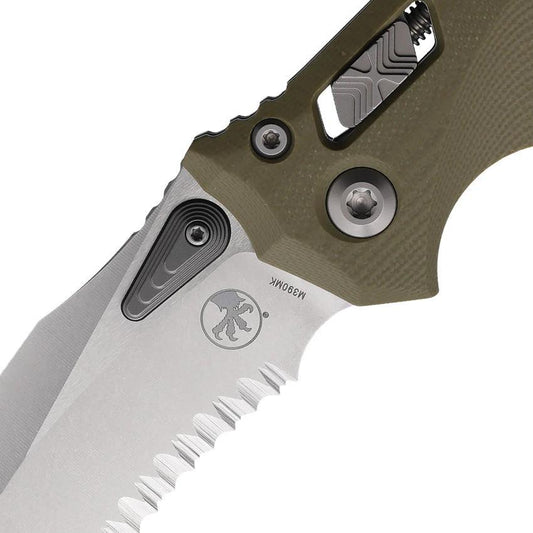 Microtech Amphibian S-E Ram-Lok OD Frag Knife for EDC Enthusiasts Premium Bohler M390MK Steel Green G10 by Microtech