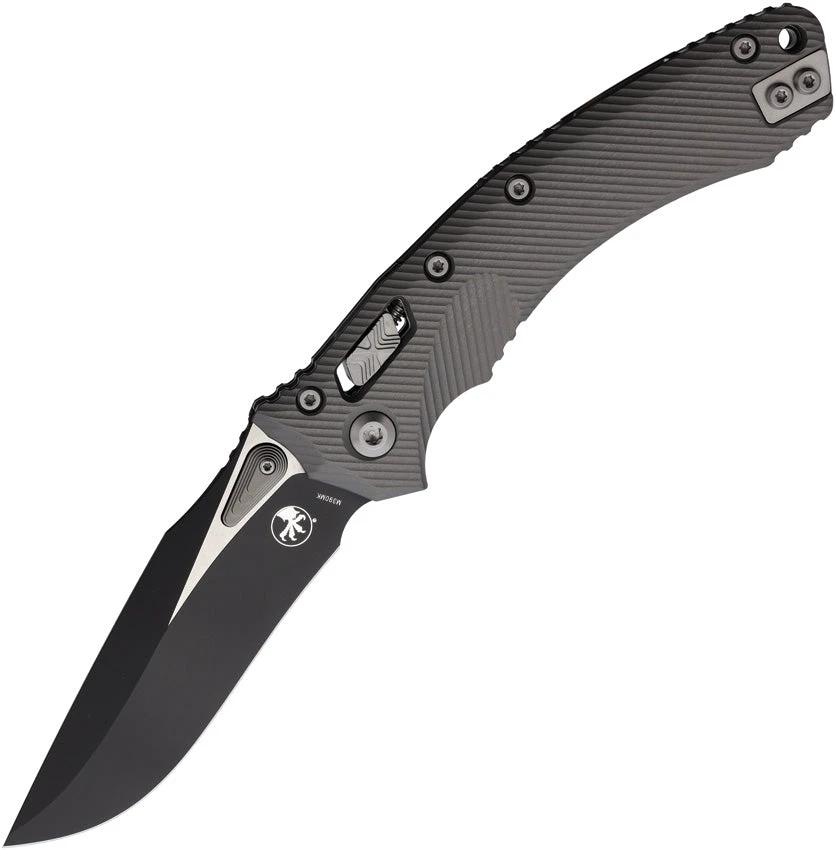 Microtech Amphibian Knife Ram Lok Flute 137RL 1FLNC Elite M390 Blade Gray Aluminum For EDC Enthusiasts by Microtech