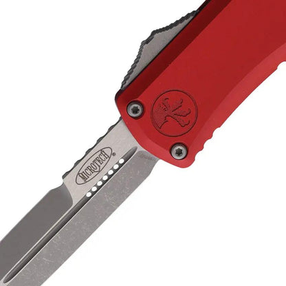 Microtech Hera II Mini OTF Auto Knife Red Aluminum Handle 3 Inch Bayonet Blade Elite For Tactical Knife Enthusiasts by Microtech