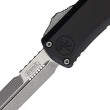 Microtech Auto Hera II Mini OTF Knife For EDC Enthusiasts With 3 Inch M390 Blade Black Aluminum Handle Glass Breaker by Microtech
