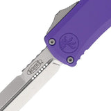 Microtech Hera II Mini OTF Automatic Knife For EDC Enthusiasts With Purple Aluminum Handle M390 Bayonet 3in Blade by Microtech
