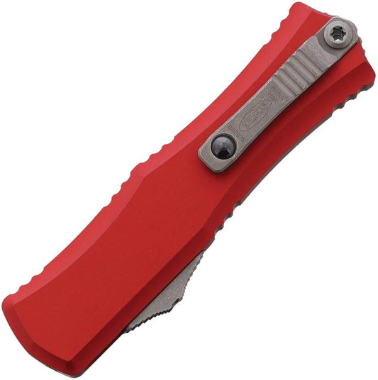 Microtech Auto Hera II Mini OTF Knife Red Handle Automatic Opening Premium Bayonet Blade For Tactical EDC by Microtech