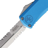 Microtech Hera II Mini OTF Knife Blue Aluminum Handle Bayonet Blade M390MK Glass Breaker For EDC Enthusiasts by Microtech